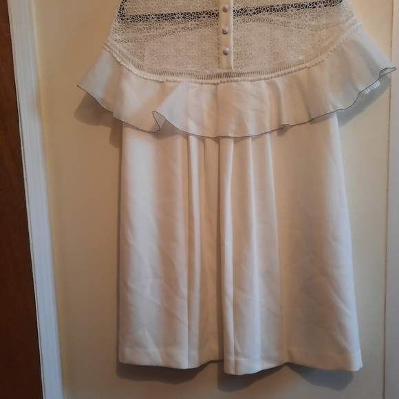 Self-portrait Military Cape Mini Dress in White - Picture 13 of 13